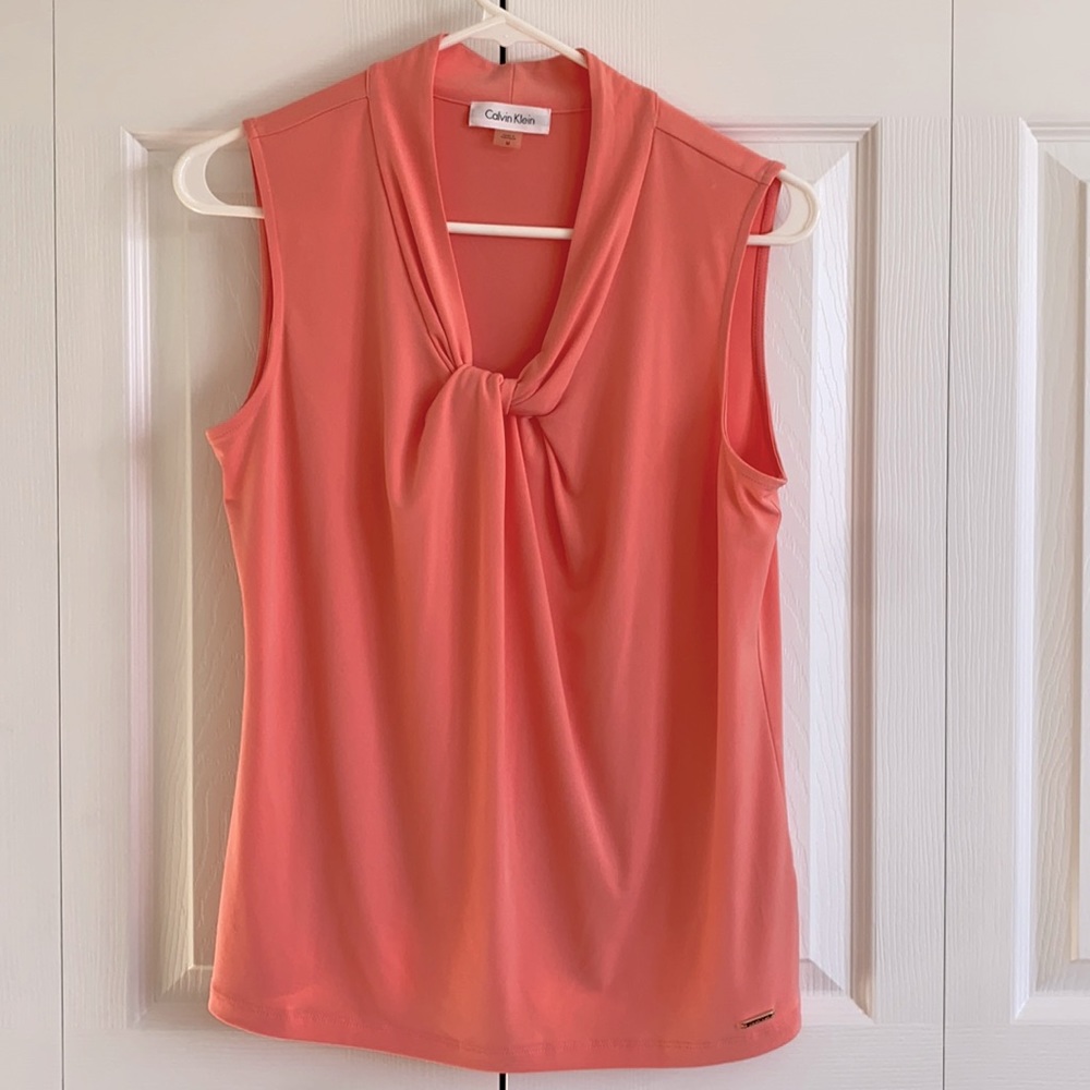 Coral Calvin Klein buisness blouse